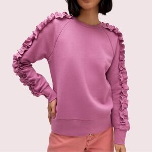 NWT ~ Kate Spade New York Ruffled Sleeve Sweatshirt Medium